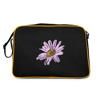 Fleur fleur pastel fleurs fleurs pastel lilas - Sac Retro - noir/or - Dos