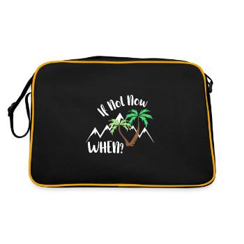 if not now. when? - Retro Bag - black/gold - Back