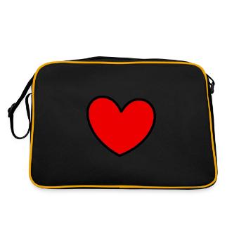 Saint-Valentin cœur rouge, st.valentin - Sac Retro - noir/or - Dos
