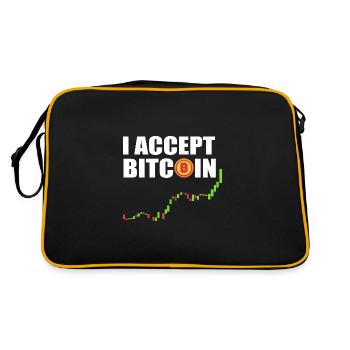 Bitcoin - Retro Bag - black/gold - Back