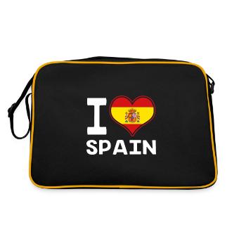 Spanien Spanisch - Retro Tasche - Schwarz/Gold - Hinten