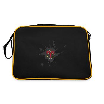 Zodiac sign Aries - Retro Bag - black/gold - Back