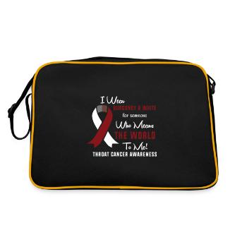 Laryngeal Cancer Cancer Survivor Cancer Stinks - Retro Bag - black/gold - Back
