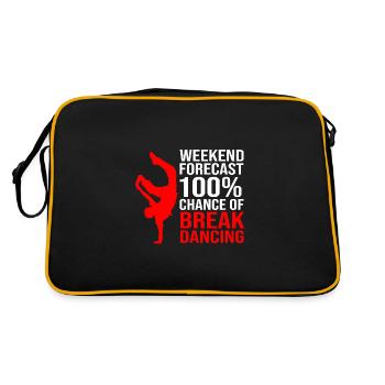 Breakdance - Retro Tasche - Schwarz/Gold - Hinten