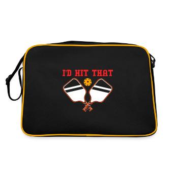 Pickleball Pickleball Pickleball - Retro Tasche - Schwarz/Gold - Hinten