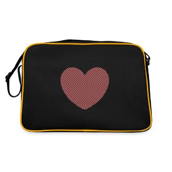 Saint-Valentin Cœur Rose Saint-Valentin - Sac Retro - noir/or - Dos