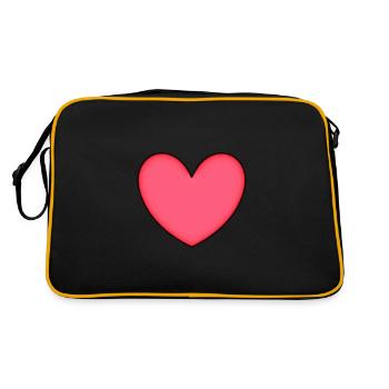 Cadeau de la Saint-Valentin en rose motif rose en cœur - Sac Retro - noir/or - Dos
