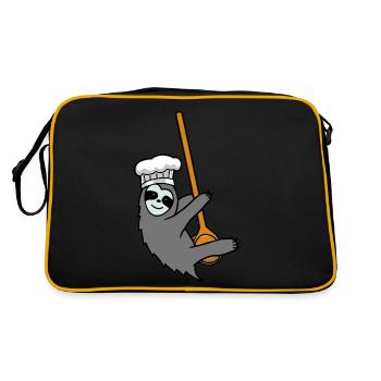 Paresseux cuisine cuisine amateur - Sac Retro - noir/or - Dos