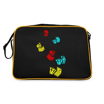 Icône Maquillage Cosmétiques - Sac Retro - noir/or - Dos