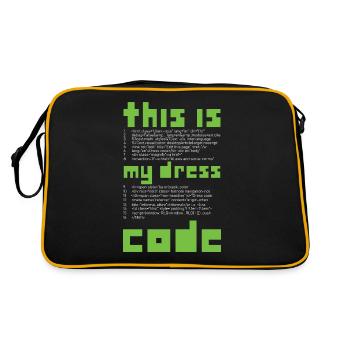 This is my Dress Coder Coder Programming - Retro Bag - black/gold - Back
