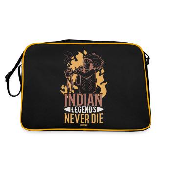 Indian Legends Never Die Native American - Retro Tasche - Schwarz/Gold - Hinten