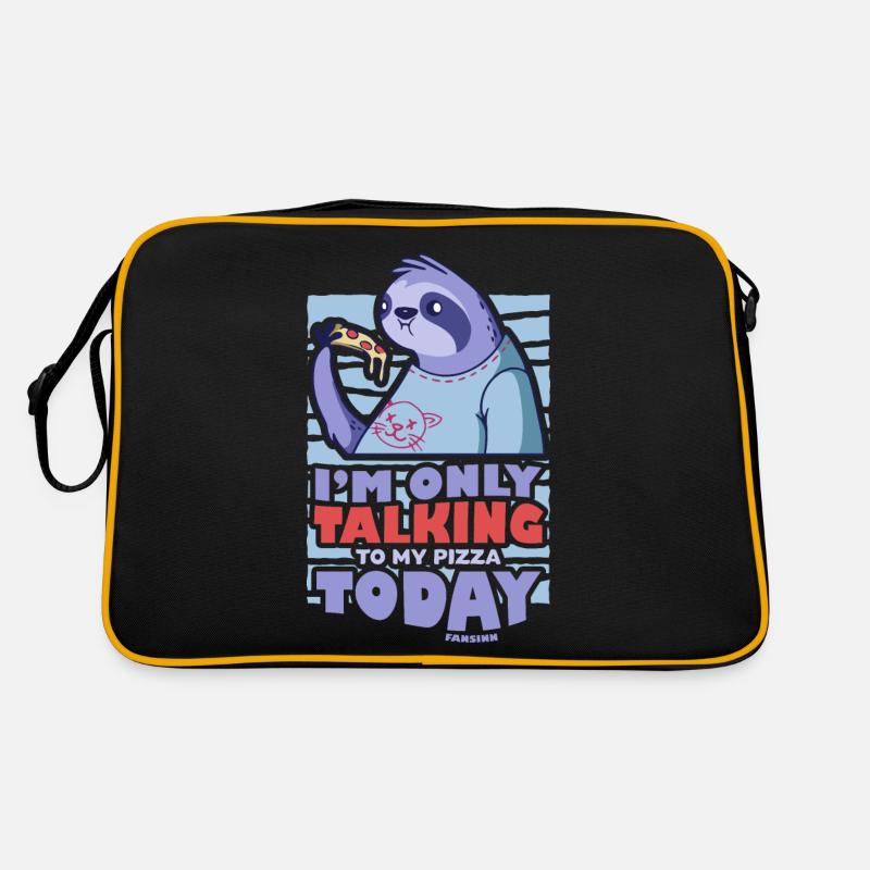 I'm Only Talking To My Pizza Today Sloth Retro Tasche