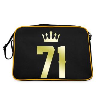 71 Number crown - Retro Bag - black/gold - Back