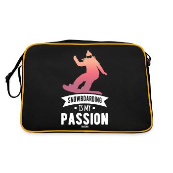 Snowboarding Is My Passion - Retro Bag - black/gold - Back