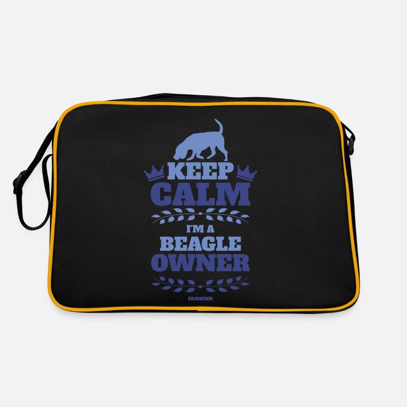 keep calm Beagle Retro Tasche
