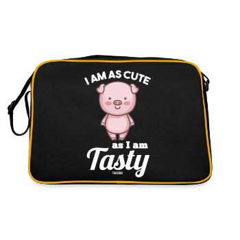 Je suis aussi mignonne que délicieuse - Sac Retro - noir/or - Dos