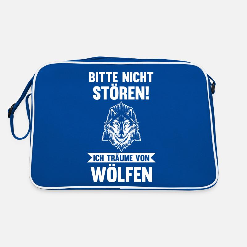 Tier Waldtier Wolf Retro Tasche
