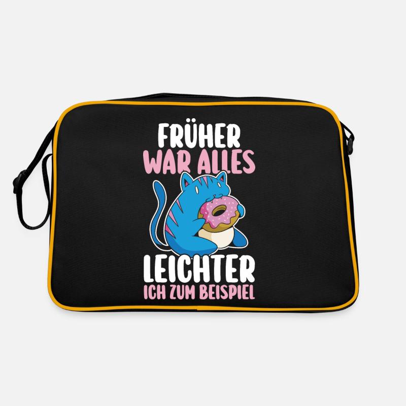 It used to be all lighter cat donut funny fun Retro Bag