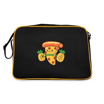 Pizza Hawaï Pizza Ananas - Sac Retro - noir/or - Dos