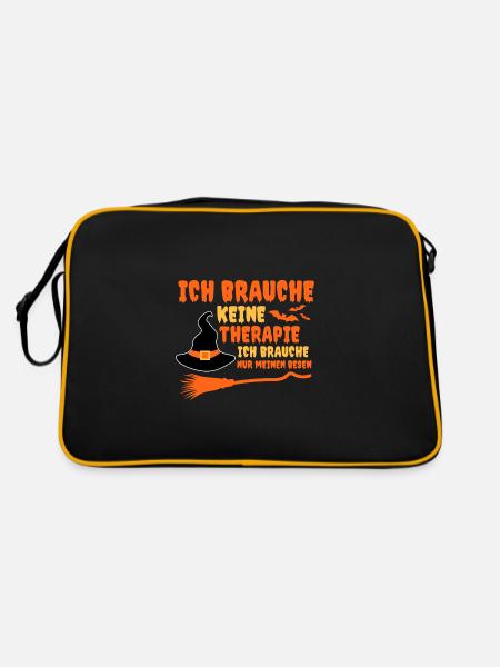 Sorcière Sorcière Balai Sorcière Costume Halloween - Sac Retro - noir/or - Dos