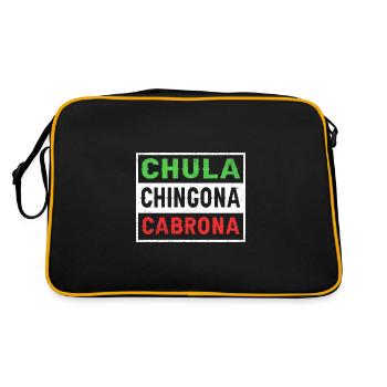 Latina Mutter - Retro Tasche - Schwarz/Gold - Hinten