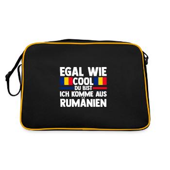 Romanian Romania Romania - Retro Bag - black/gold - Back