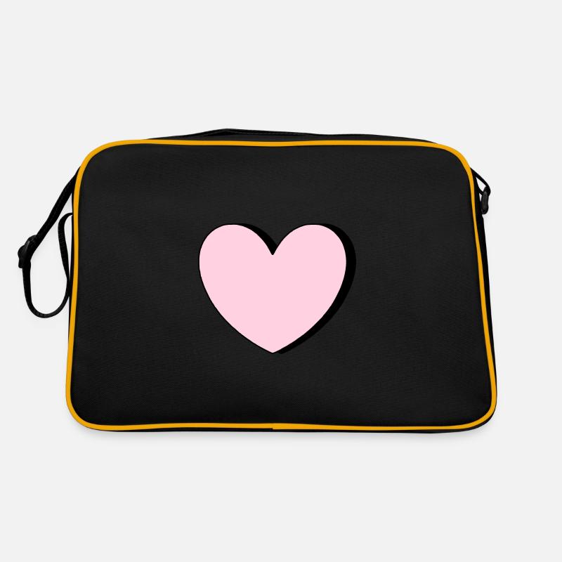 Herz rosa Geschenk Valentinstag Retro Tasche