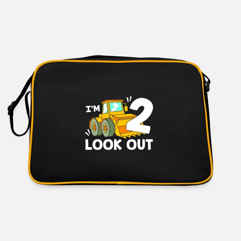 Baustelle Kindergeburtstag Retro Tasche