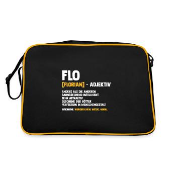 Florian - Retro Bag - black/gold - Back