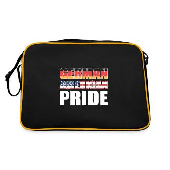 Américain Allemand - Sac Retro - noir/or - Dos