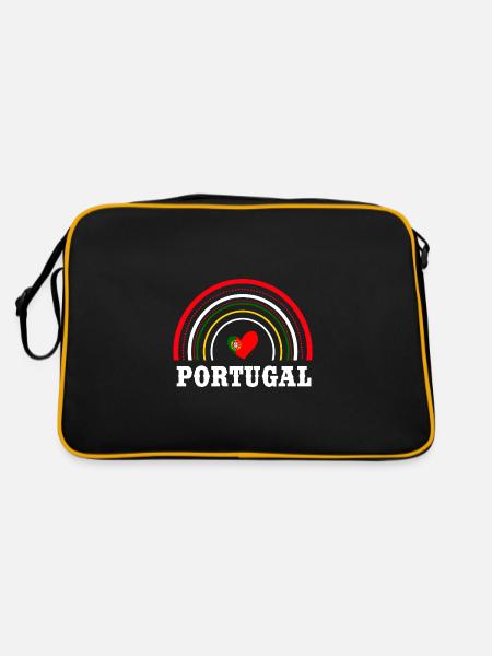 Portugal - Retro Tasche - Schwarz/Gold - Hinten