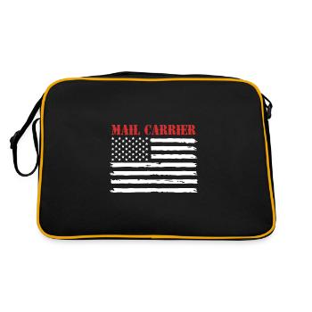 Postbote - Retro Tasche - Schwarz/Gold - Hinten