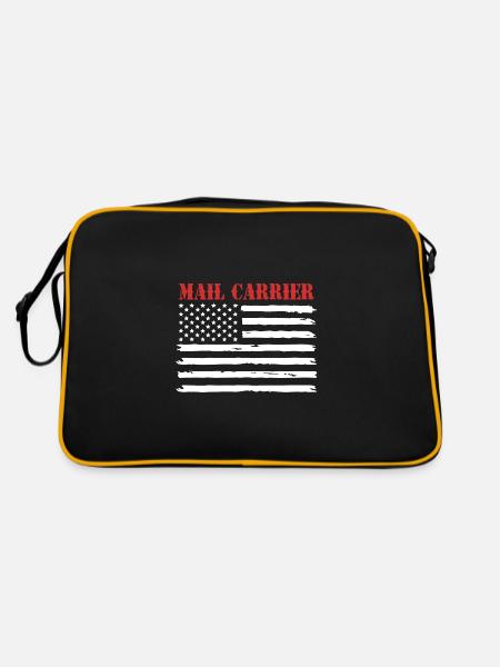 Postbote - Retro Tasche - Schwarz/Gold - Hinten
