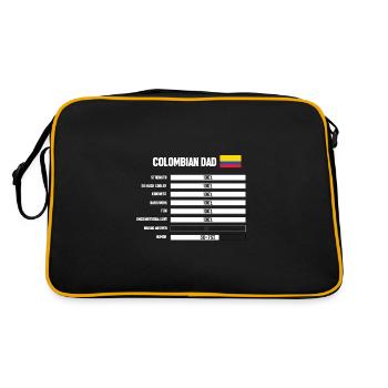 Kolumbien - Retro Tasche - Schwarz/Gold - Hinten