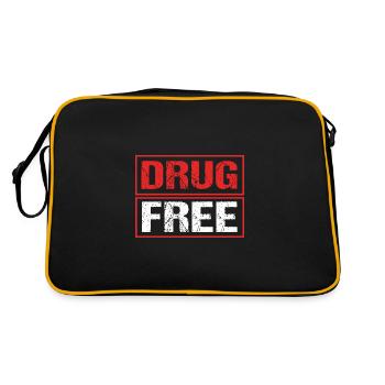Drug-free addiction addicted - Retro Bag - black/gold - Back
