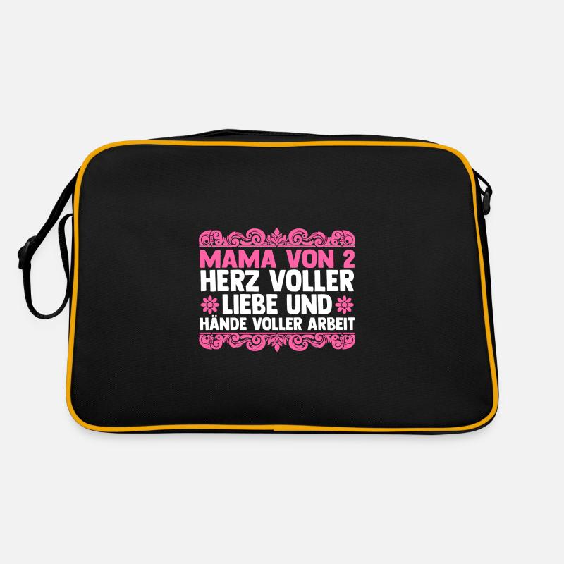 Maman de 2 enfants Sac Retro