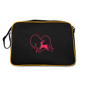 Jäger Jagen - Retro Tasche - Schwarz/Gold - Hinten
