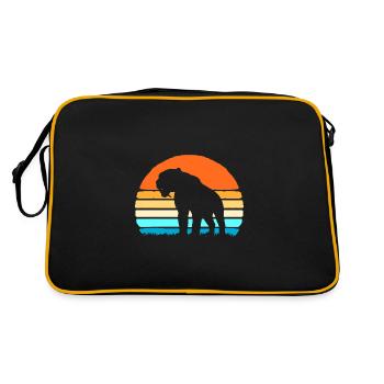 Sabre-toothed tiger - Retro Bag - black/gold - Back