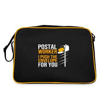 Postbote - Retro Tasche - Schwarz/Gold - Hinten