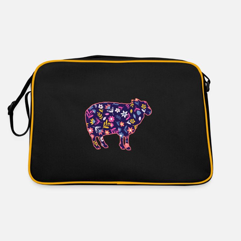 Schäfer Schaf - Retro Tasche - Schwarz/Gold