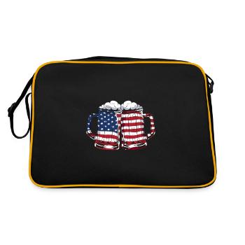 Fourth of July National Colors National Day United States - Retro Bag - black/gold - Back