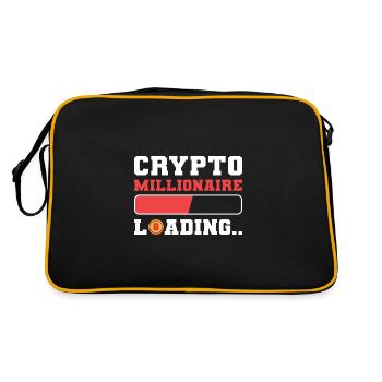 Bitcoin Millionär - Retro Tasche - Schwarz/Gold - Hinten