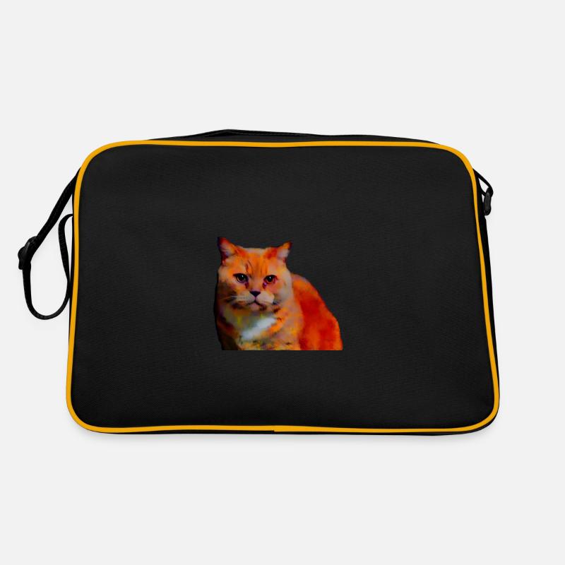british shorthair cat kitten cute Retro Bag