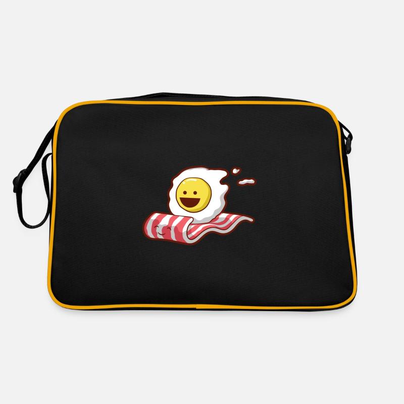 Frühstück Eier Bacon Geschenk Retro Tasche