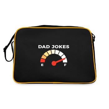 Dad Joke Father's Day Funny Sayings - Retro Bag - black/gold - Back