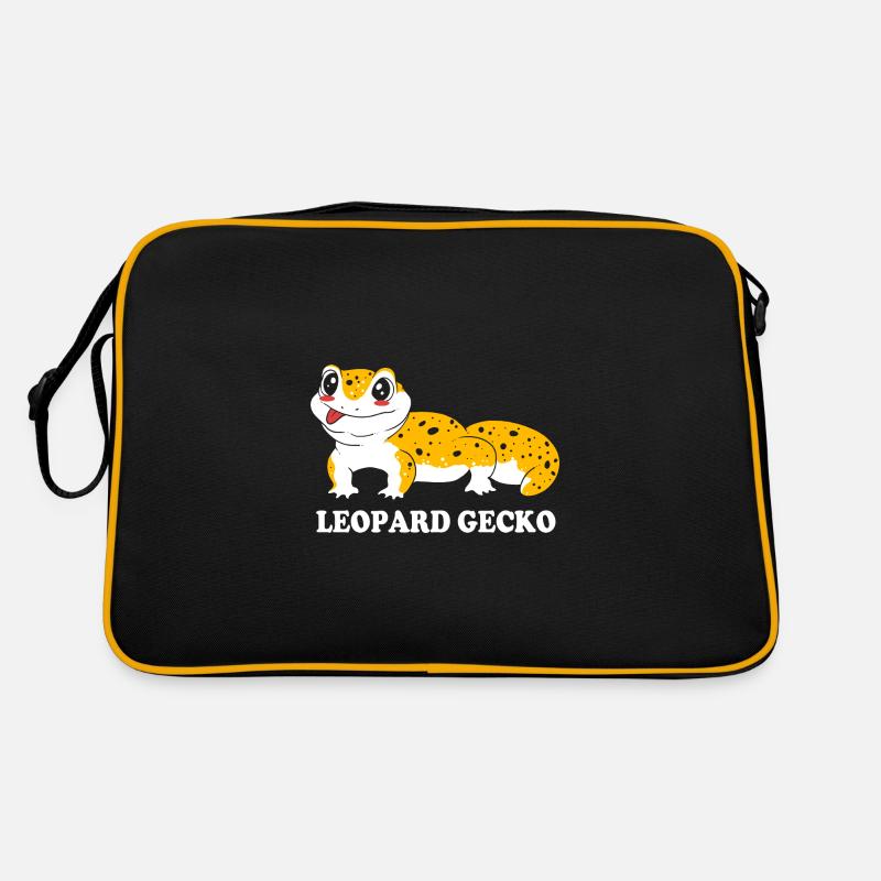 Leopard Gecko - Retro Bag - black/gold