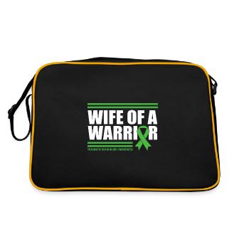 Schädel Hirn Trauma - Retro Tasche - Schwarz/Gold - Hinten