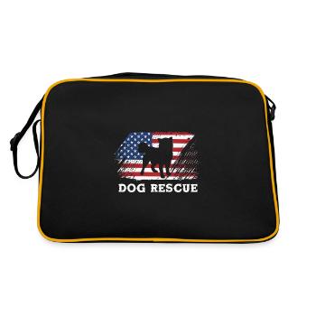 Dog Rescue Animal Rights Animal Rescue Animal Shelter - Retro Bag - black/gold - Back