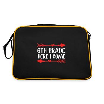 6. Klasse - Retro Tasche - Schwarz/Gold - Hinten