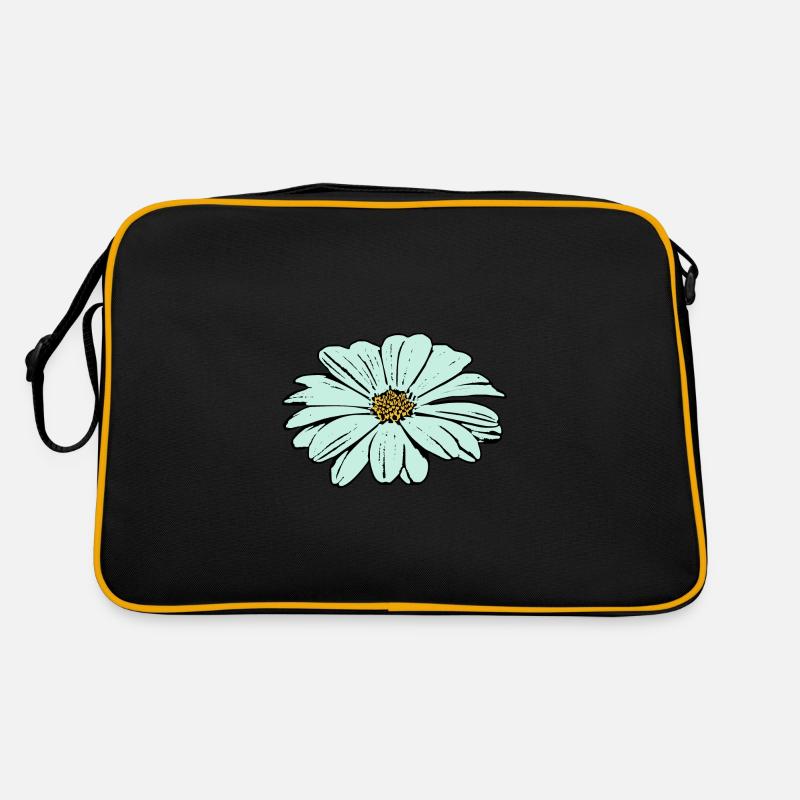 Blume hellblau blaue Blume Retro Tasche